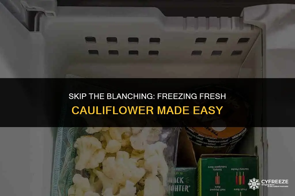 can i freeze fresh cauliflower without blanching