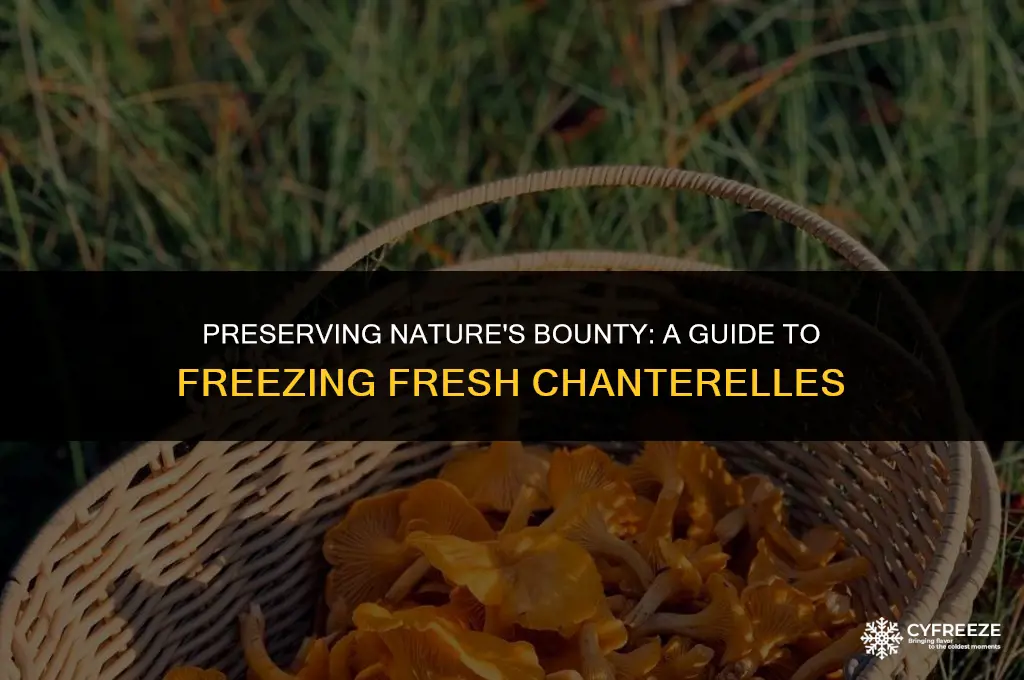 can i freeze fresh chanterelles