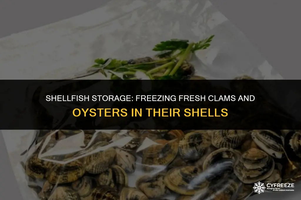 can i freeze fresh clams and oysters in the shells