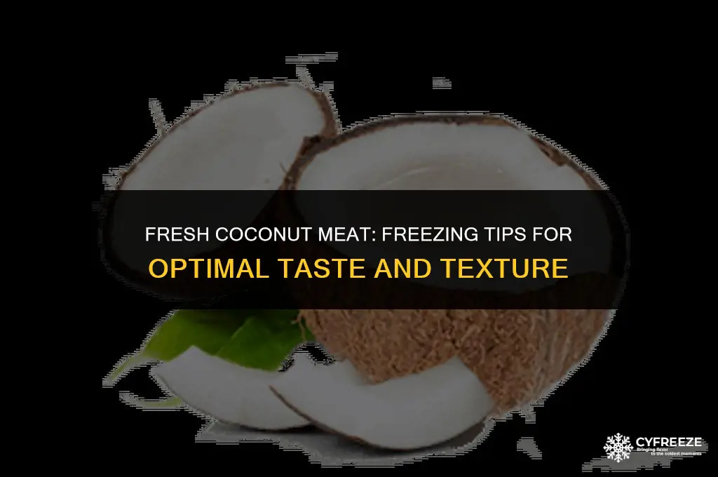 can i freeze fresh coconut meat