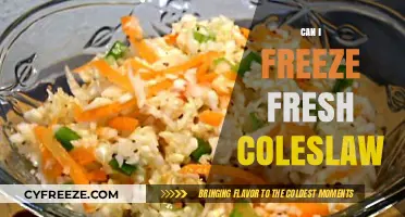 Fresh Coleslaw Storage: Can You Freeze It?