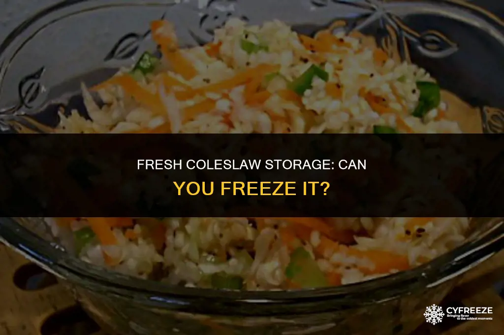 can i freeze fresh coleslaw