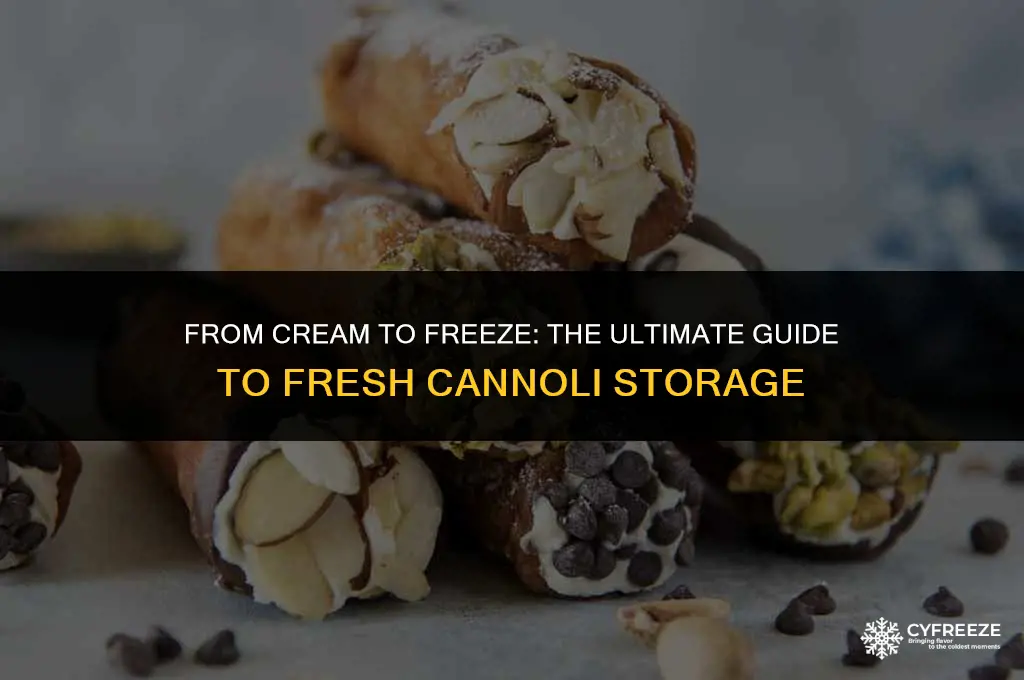 can i freeze fresh come on cannolis