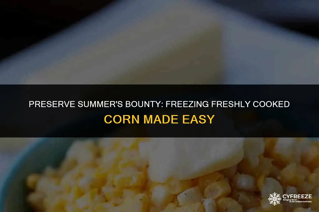 can i freeze fresh cooked corn