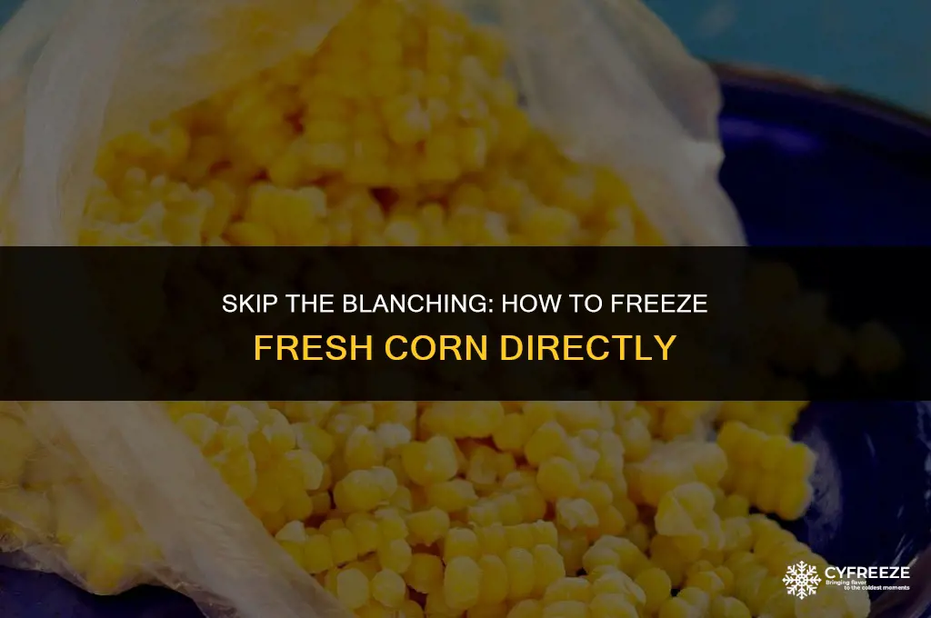 can i freeze fresh corn without blanching