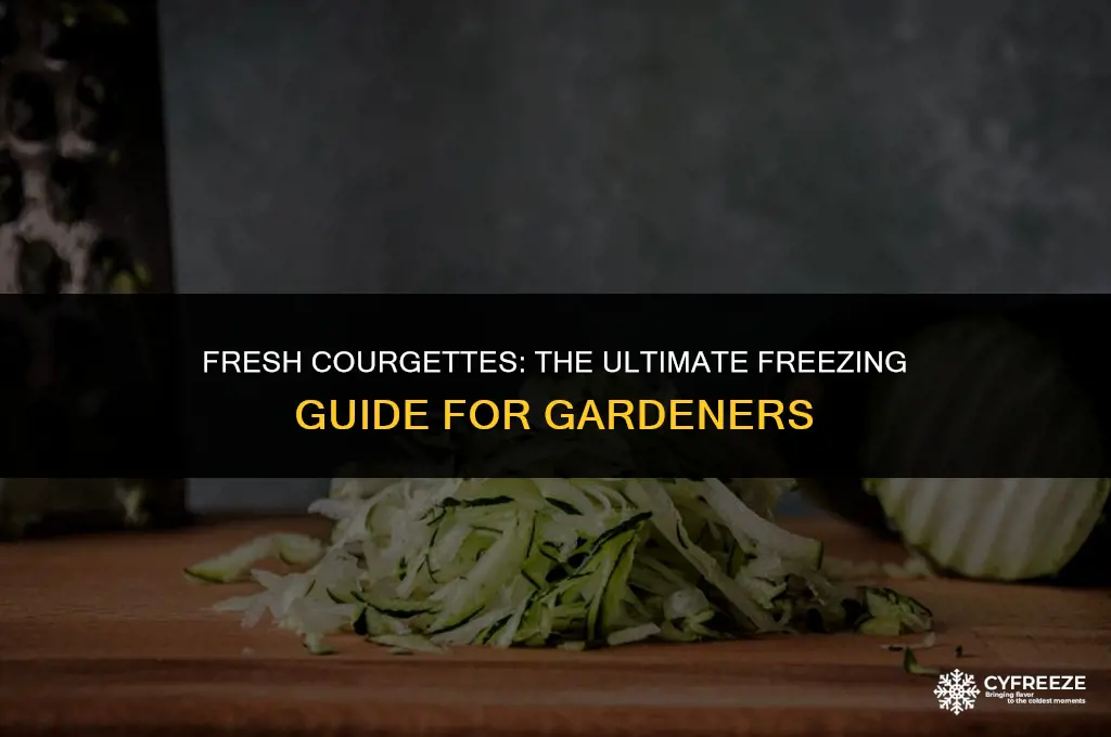 can i freeze fresh courgettes