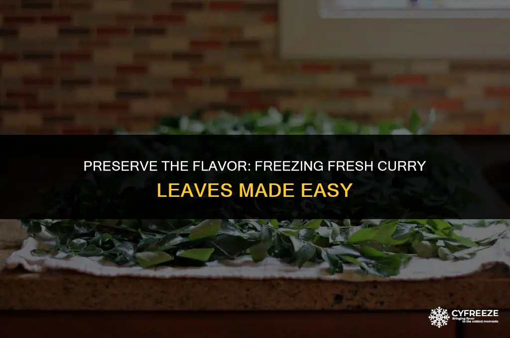 can i freeze fresh curry leaves