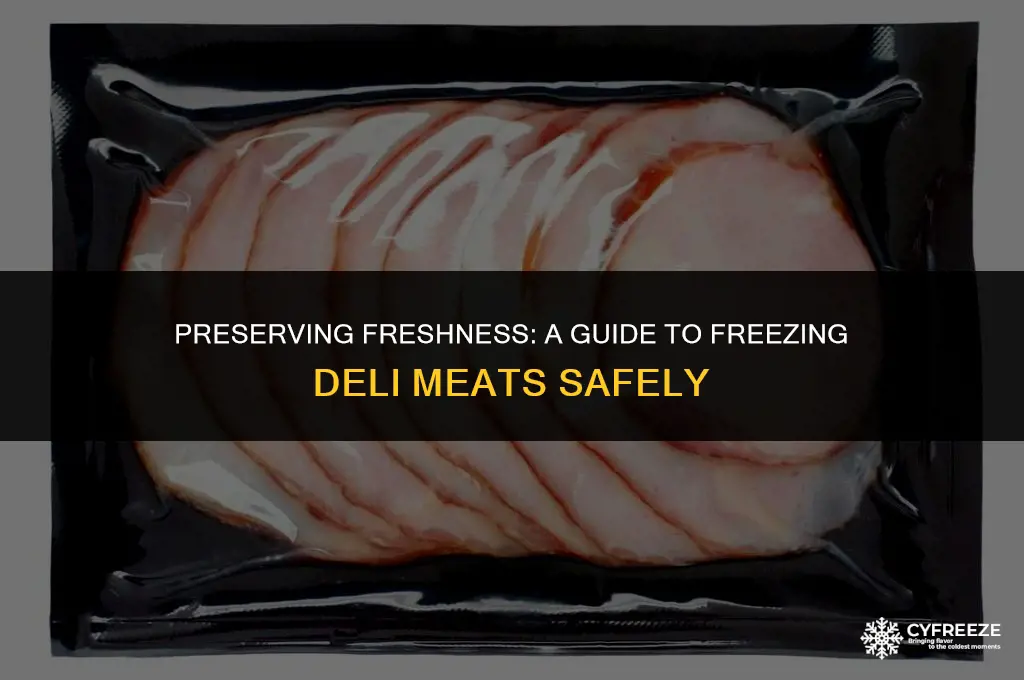 can i freeze fresh deli meat