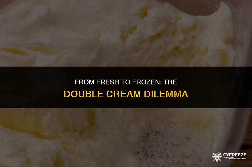 can i freeze fresh double cream