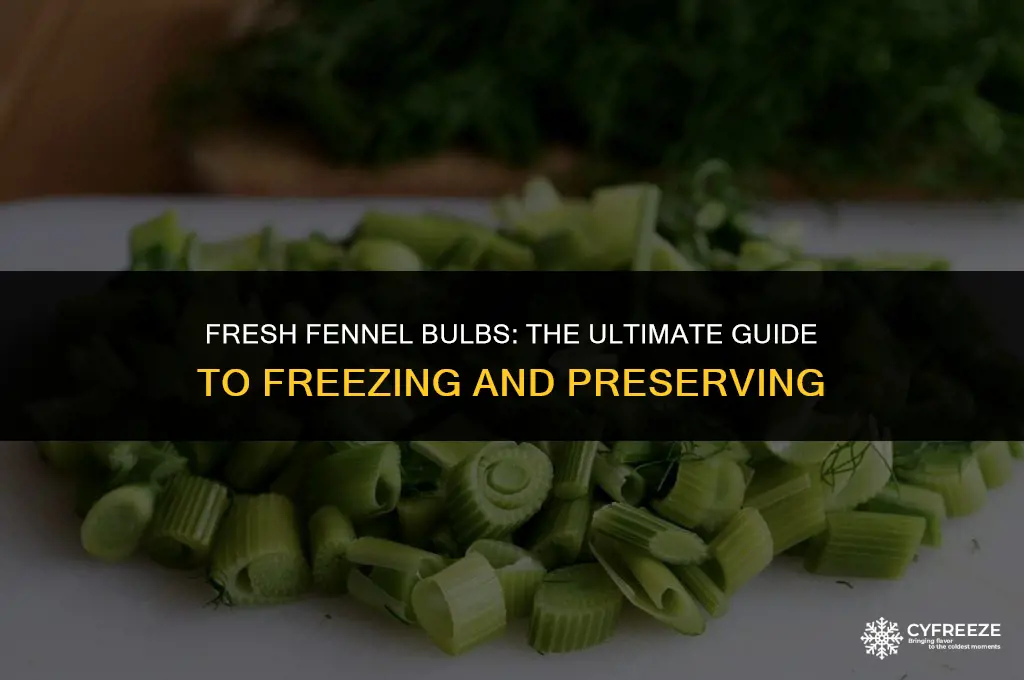 can i freeze fresh fennel bulbs