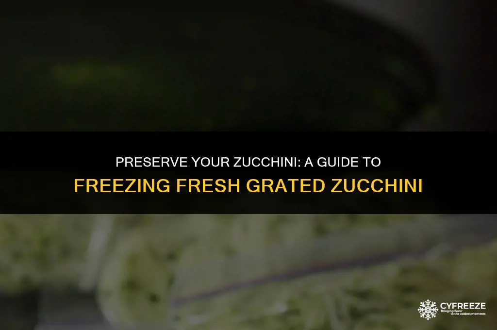 can i freeze fresh grated zucchini