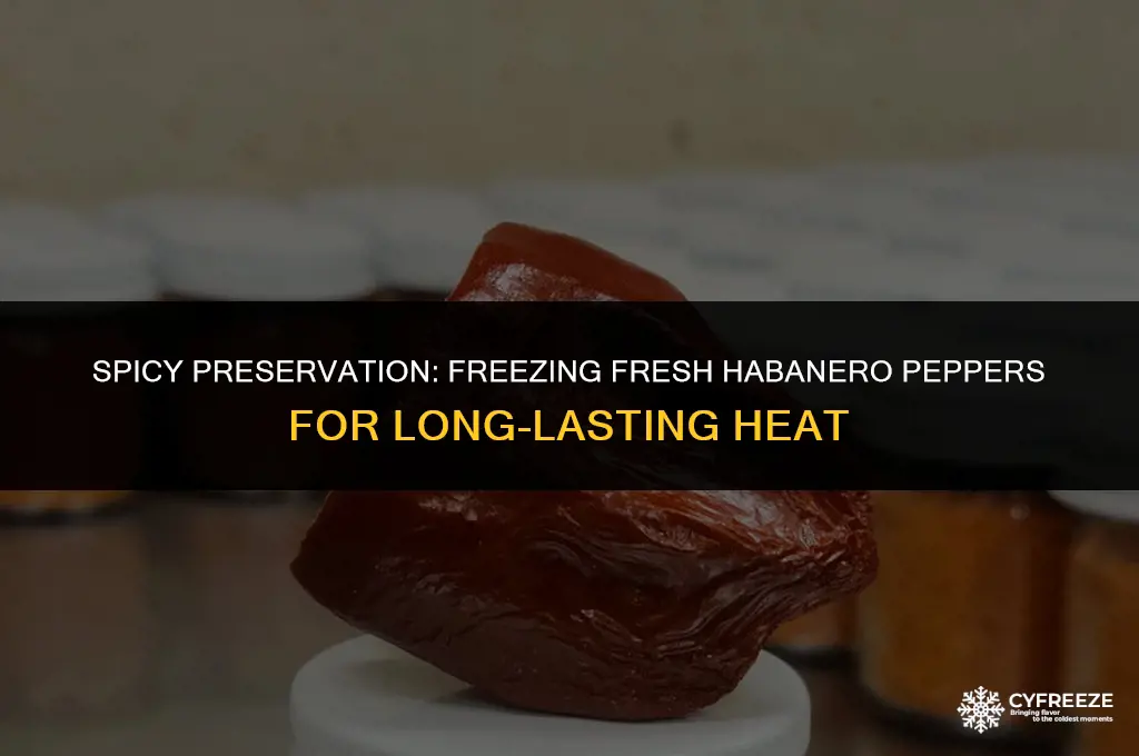 can i freeze fresh habanero peppers