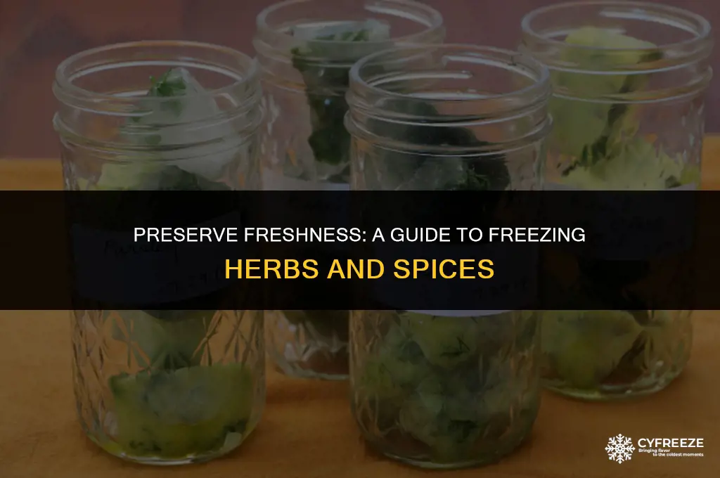 can i freeze fresh herbs and spices