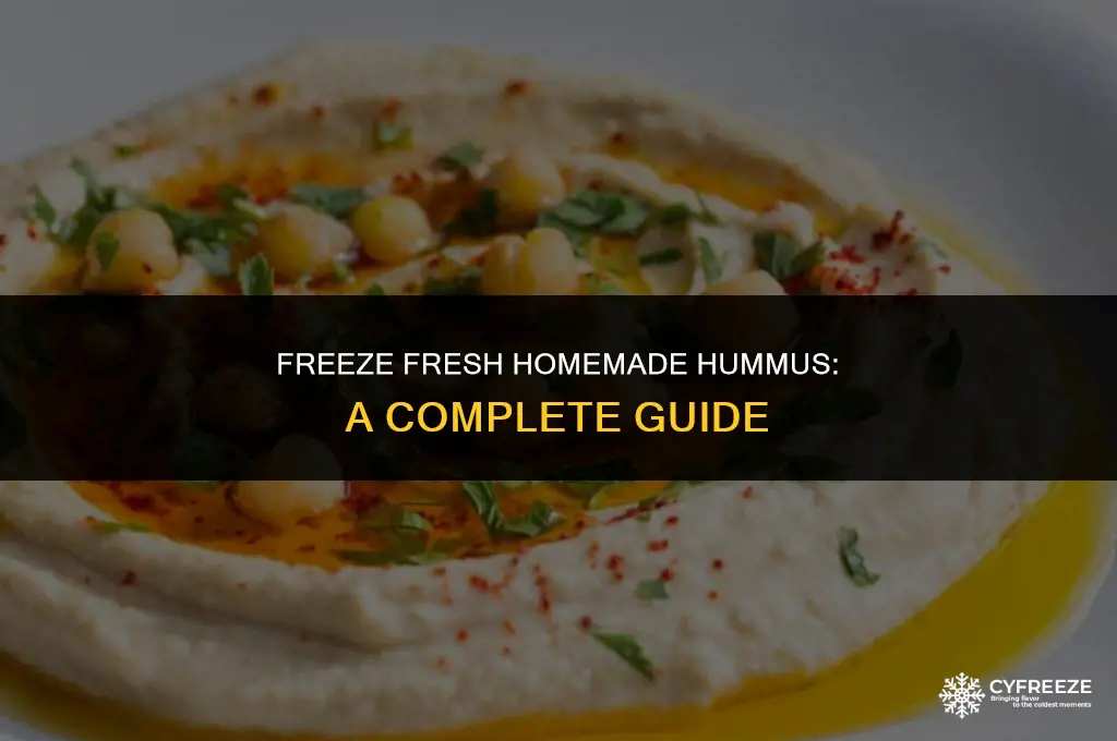 can i freeze fresh homemade hummus