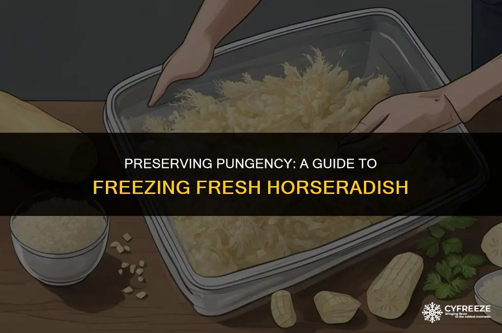 can i freeze fresh horseradish