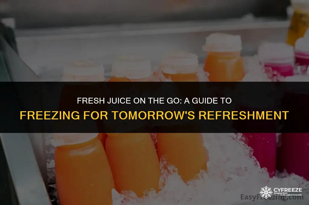 can i freeze fresh juice for work the next day