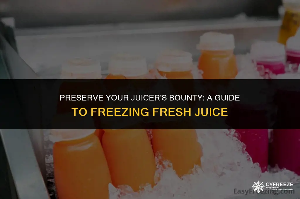can i freeze fresh juice from my juicer
