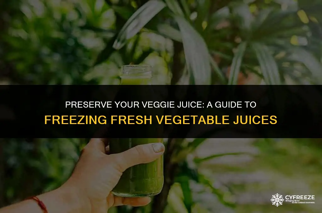 can i freeze fresh juiced vegetables