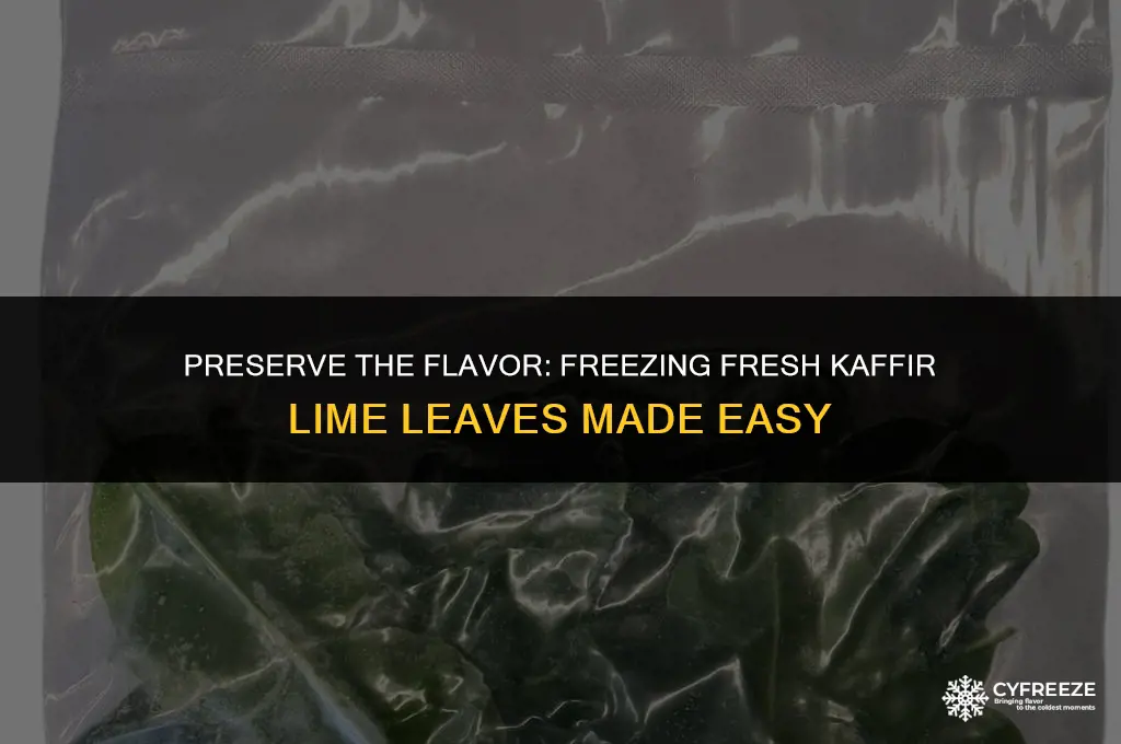 can i freeze fresh kaffir lime leaves