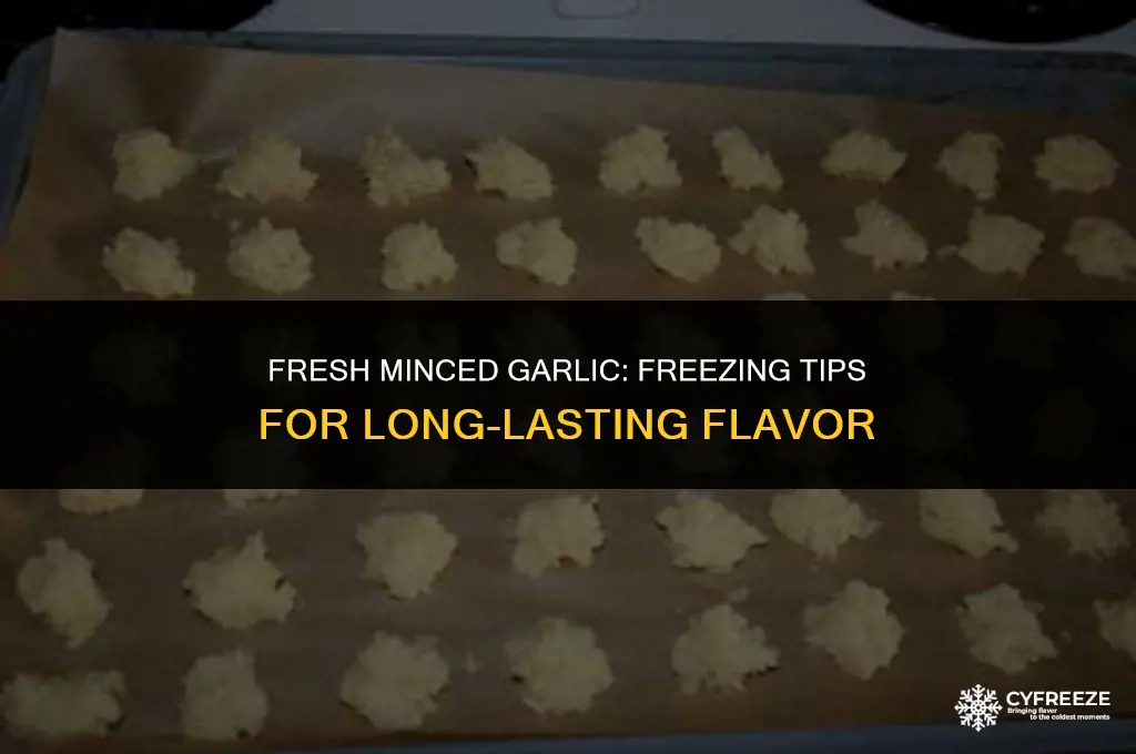 can i freeze fresh minced garlic