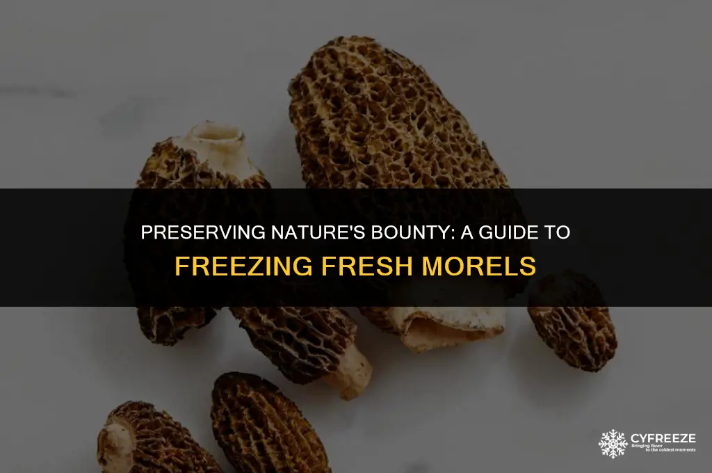can i freeze fresh morels