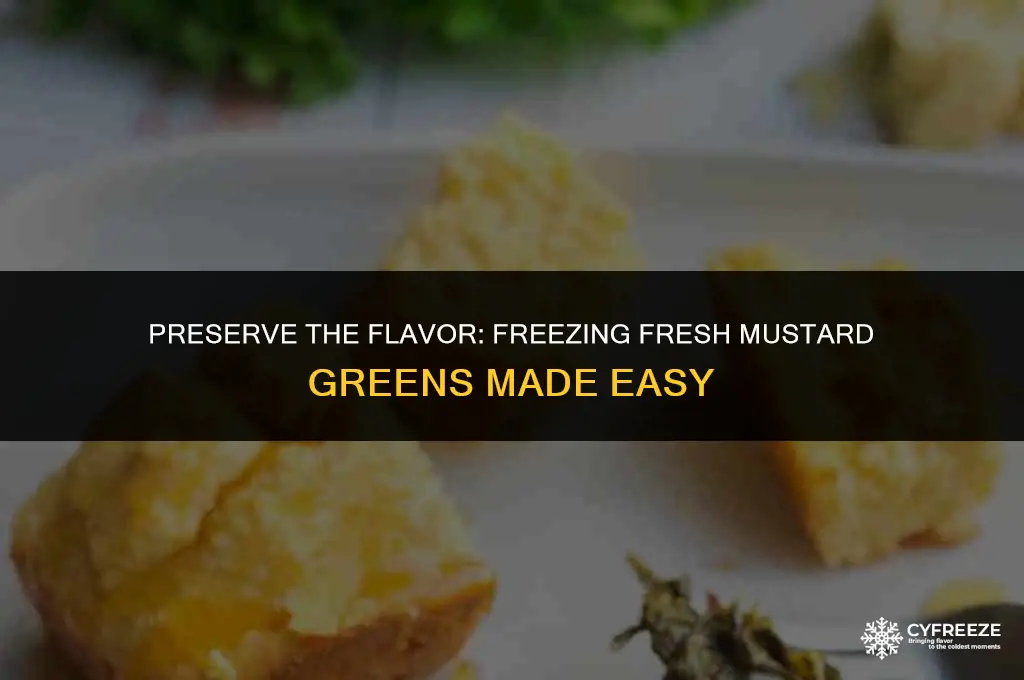 can i freeze fresh mustard greens