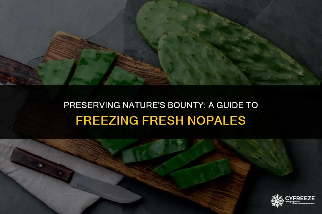 can i freeze fresh nopales
