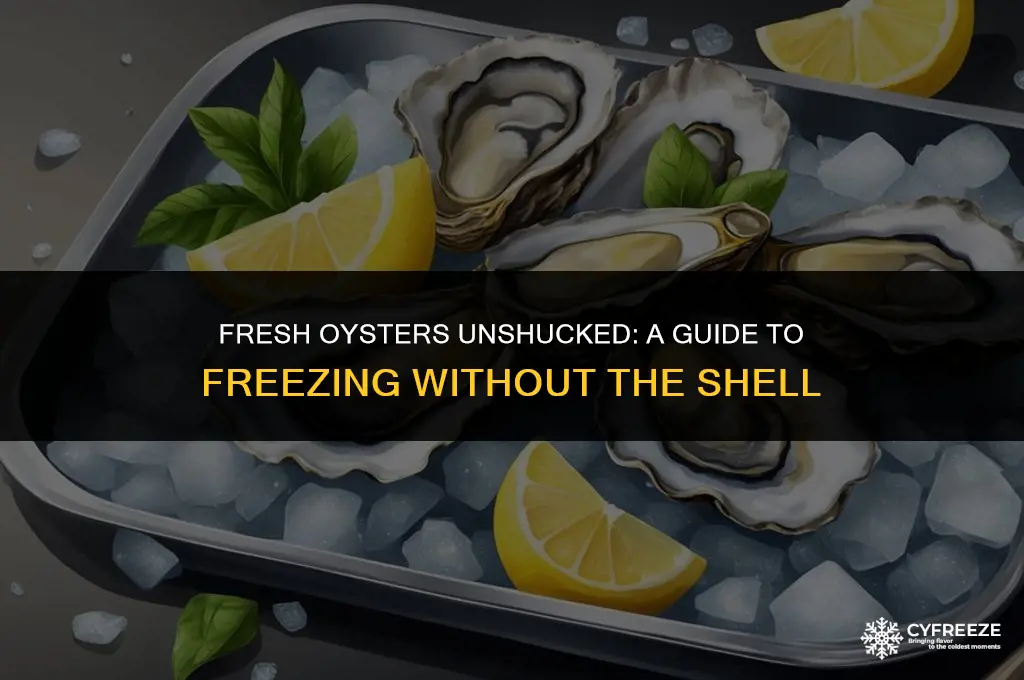 can i freeze fresh oysters without shell