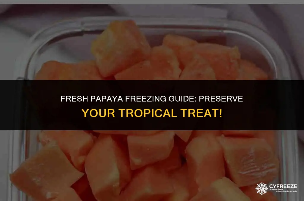 can i freeze fresh papaya