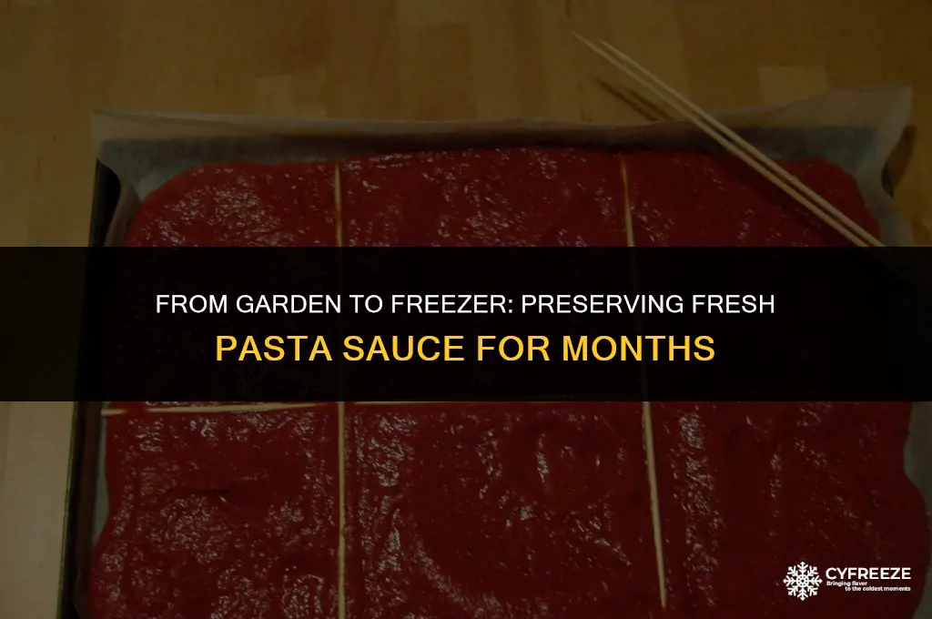 can i freeze fresh pasta sauce