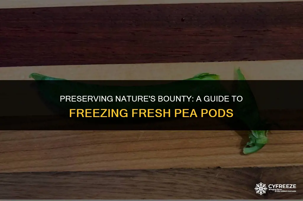 can i freeze fresh pea pods