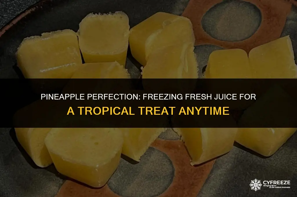 can i freeze fresh pineapple juice