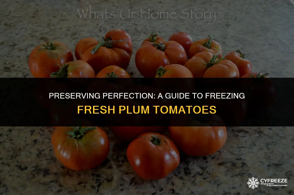 can i freeze fresh plum tomatoes