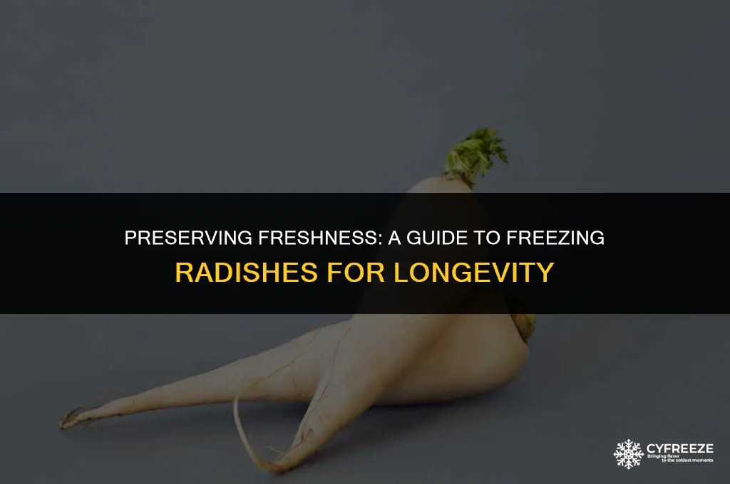 can i freeze fresh radish