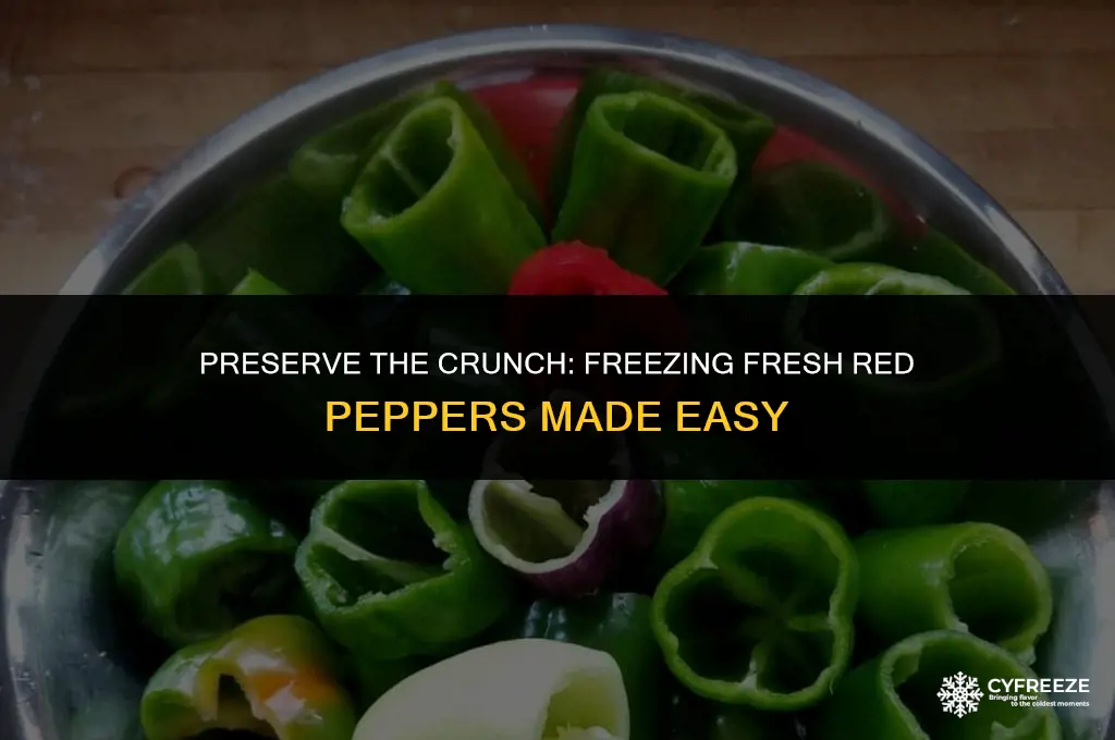 can i freeze fresh red peppers without cooking them