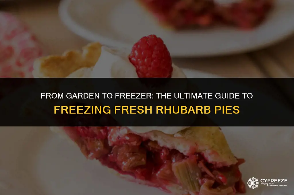 can i freeze fresh rhubarb pies
