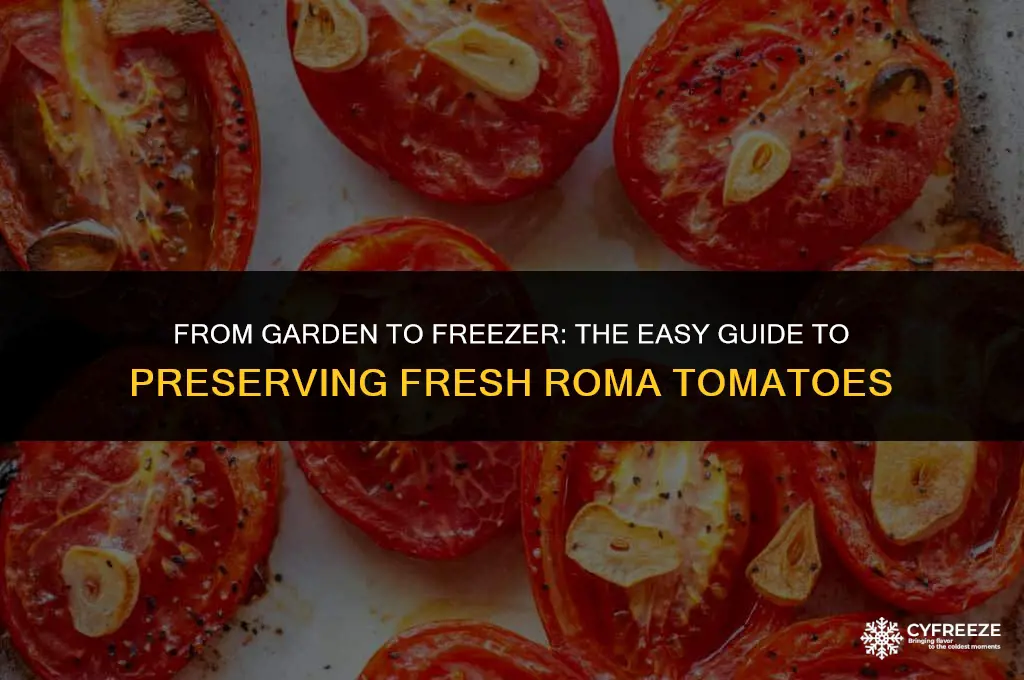 can i freeze fresh roma tomatoes