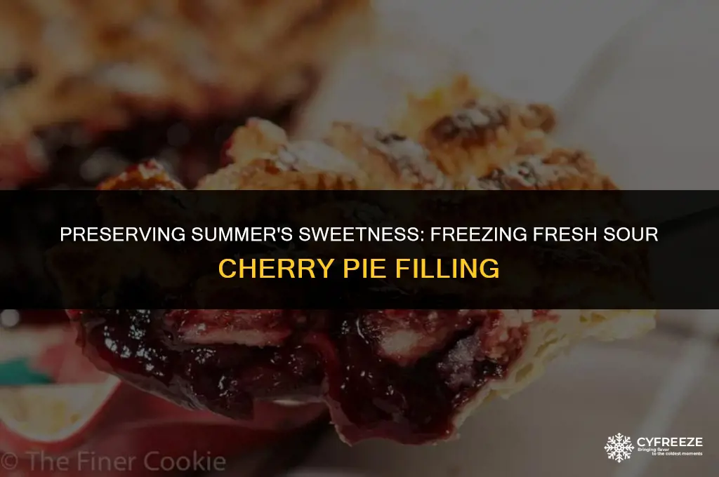 can i freeze fresh sour cherry pie filling