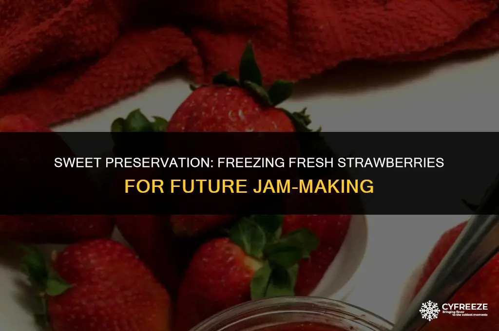 can i freeze fresh strawberries to make jam later