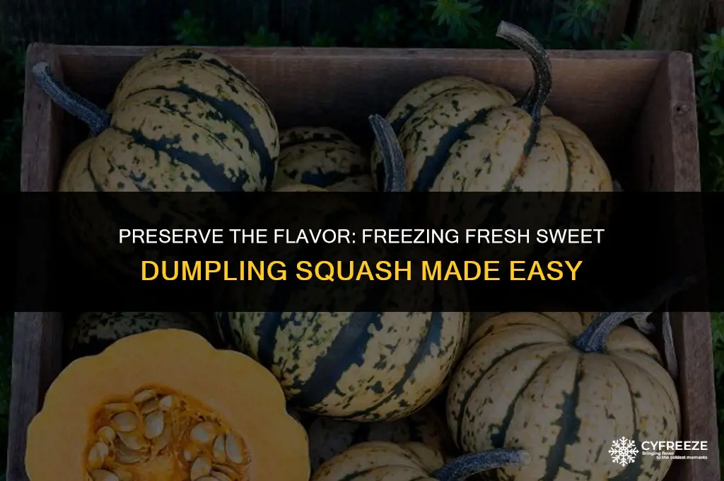 can i freeze fresh sweet dumpling squash whole