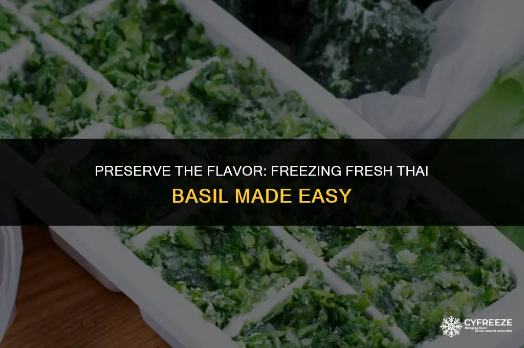 can i freeze fresh thai basil