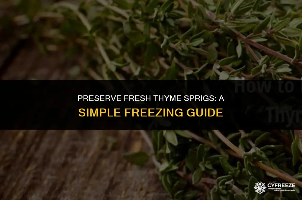 can i freeze fresh thyme sprigs