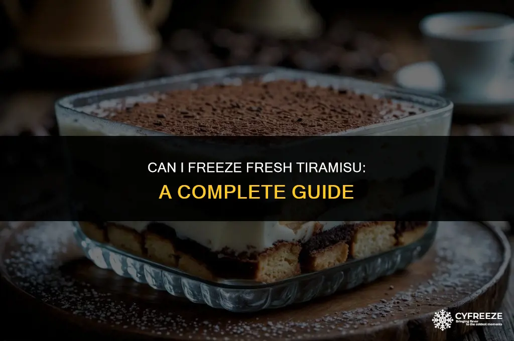 can i freeze fresh tiramisu