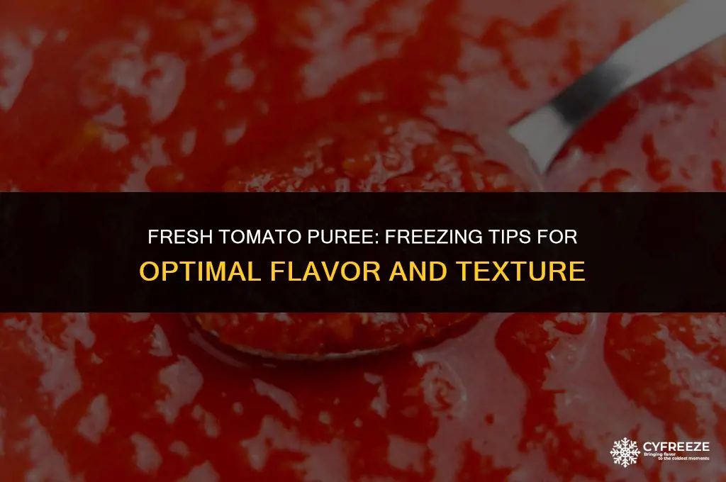 can i freeze fresh tomato puree
