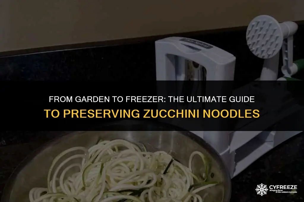can i freeze fresh zucchini noodles