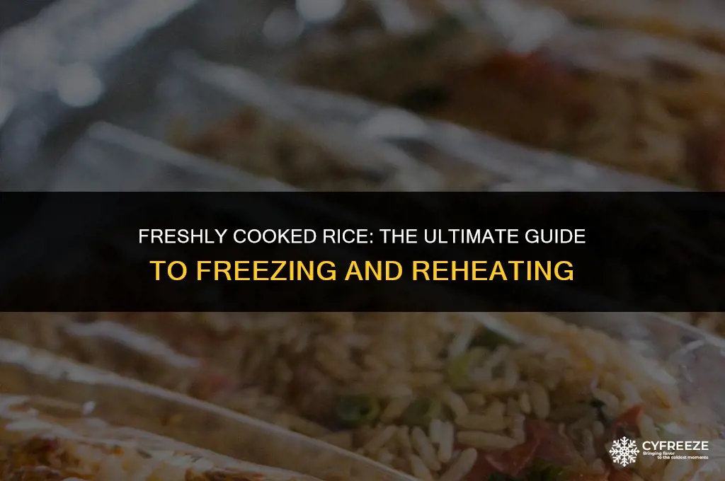 can i freeze freshly cooked rice