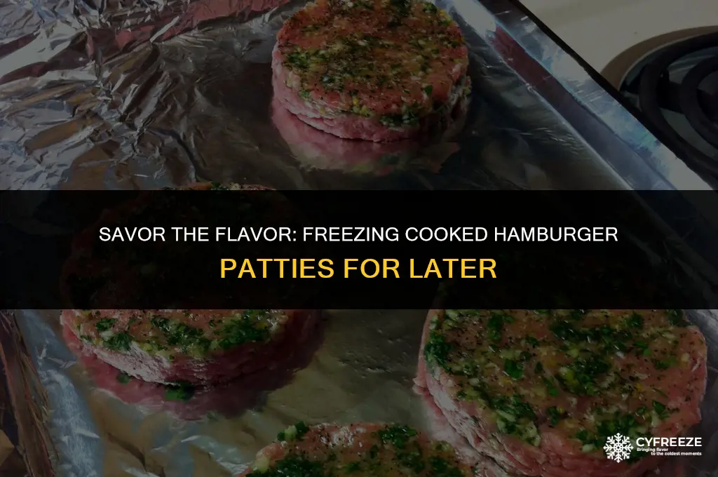 can i freeze hamburger patties after cooking them
