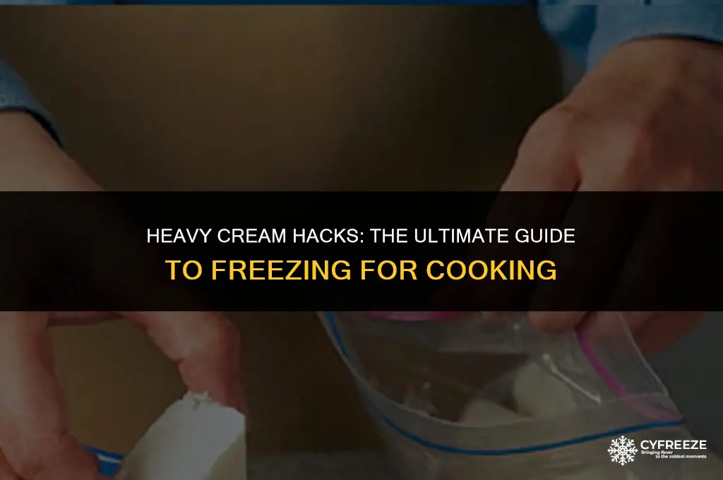 can i freeze heavy cream for cooking