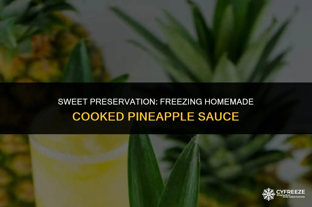 can i freeze homemade cooked pineapple sauce
