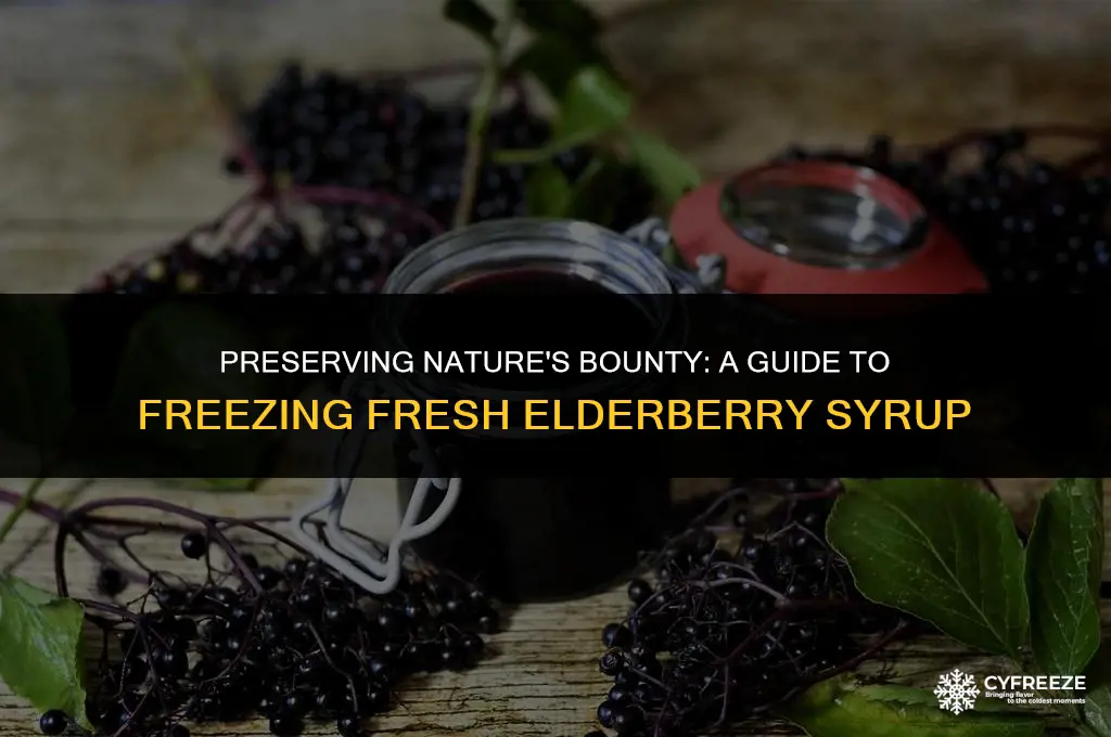 can i freeze my fresh elderberry syrup